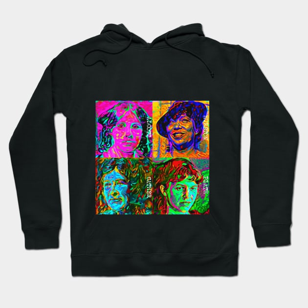 Pop Art - American Novelists (Female) Hoodie by Naves